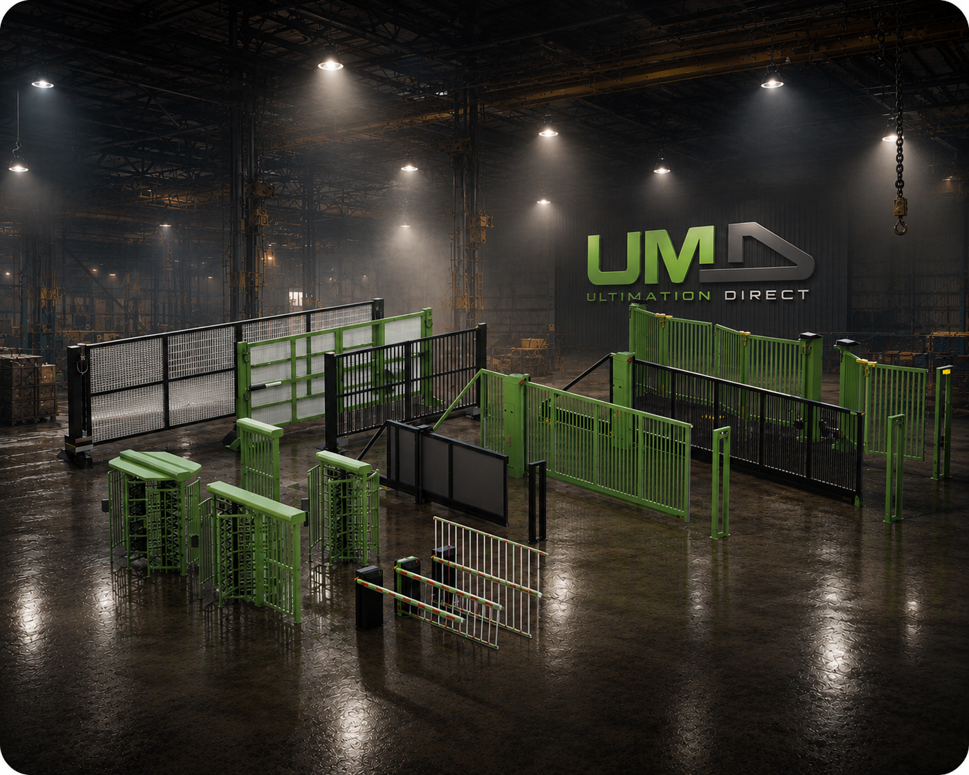 Ultimation Direct full product range including gates, barriers, turnstiles and safety edges